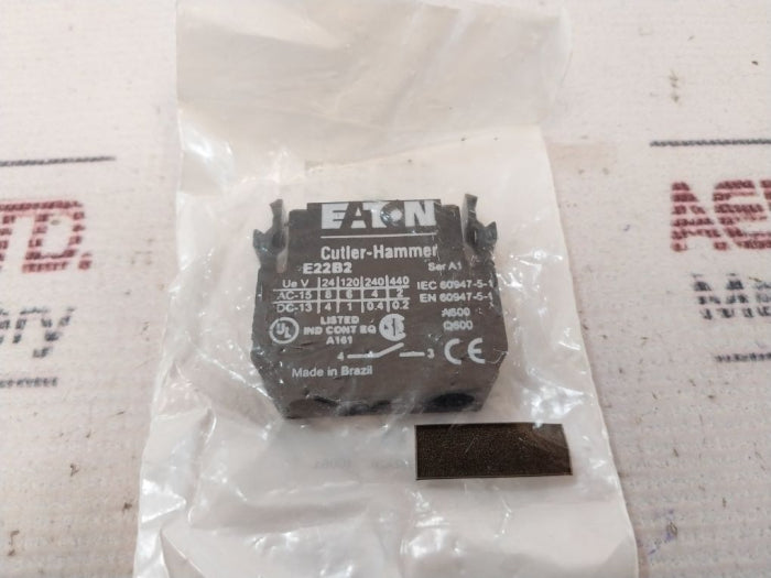 Eaton Cutler-hammer E22B2 Pushbutton Contact Block 690V Ip65