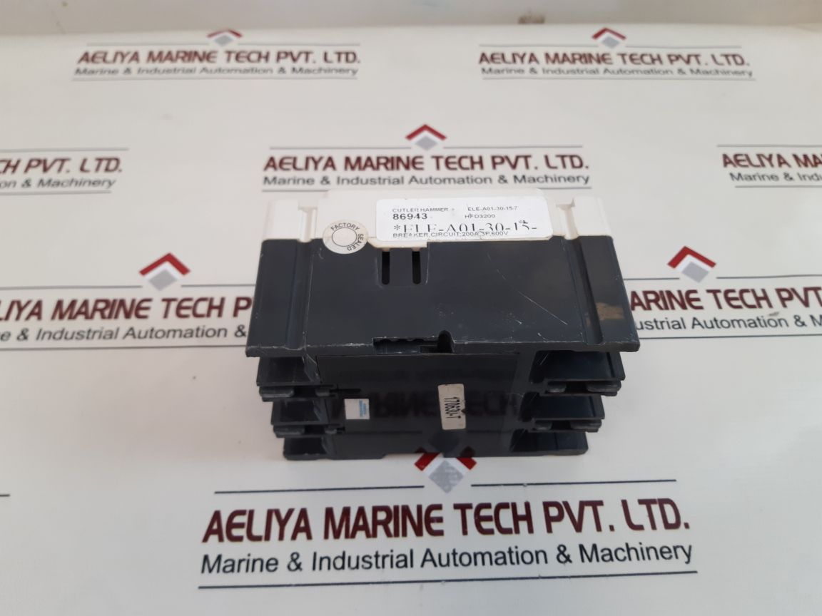Eaton Hfd3200L Industrial Circuit Breaker 200 Amps 600Vac/250Vdc 3 Poles