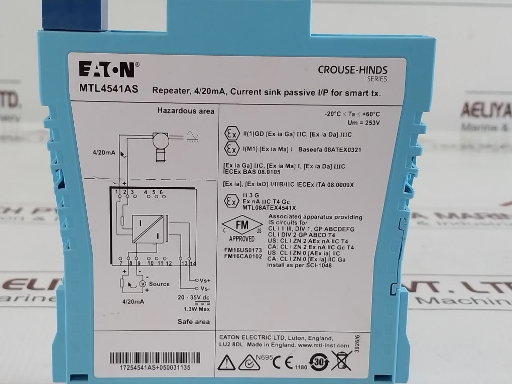Eaton Mtl4541As Repeater Power Measurement Supply Module