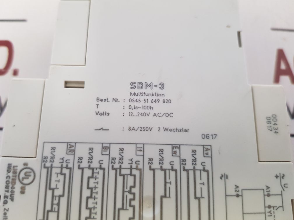 Eberle Sbm-3 Multifunction Timer Relay 12…240V Ac/Dc