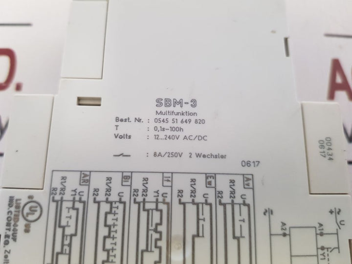 Eberle Sbm-3 Multifunction Timer Relay 0545 51 649 820 240V Ac/Dc
