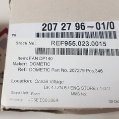 Ebmpapst 8412 Ngmle Fan Dp140 12V Dc 75Ma