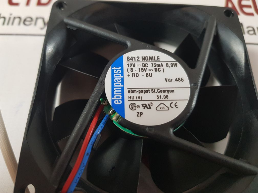 Ebmpapst 8412 Ngmle Fan Dp140 12V Dc 75Ma