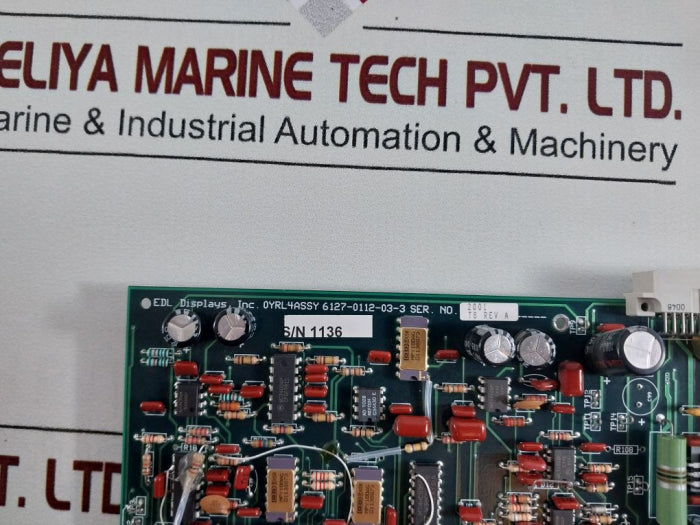 Edl Displays 6127-0112-03-3 Micro Board Module Rev.A 0Yrl4 Sec-6-0 6I0001I205A