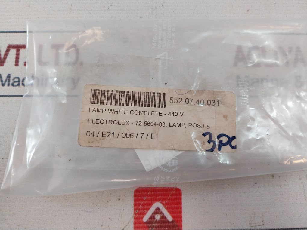 Electrolux 0Kw710 Complete Shaft Seal White Lamp Kit 60°C