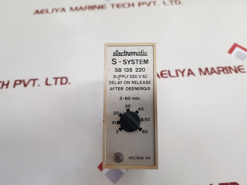 Electromatic S-system Sb 135 220 Delay On Release After Deenergis Timer 3-60 Min