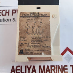 Electronic Automation B1Dh-q Power Off Delay Timer
