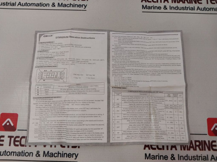 Elitech Dtm020un Digital Thermostat Temperature Controller 250v 10a