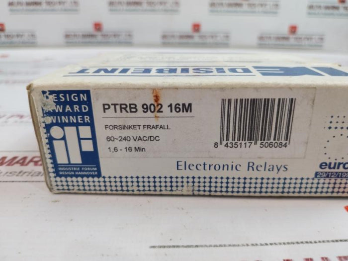 Elteco Ptrb 902 16M Electronics Relay 60-240Vac/Dc 1.6-16 Min