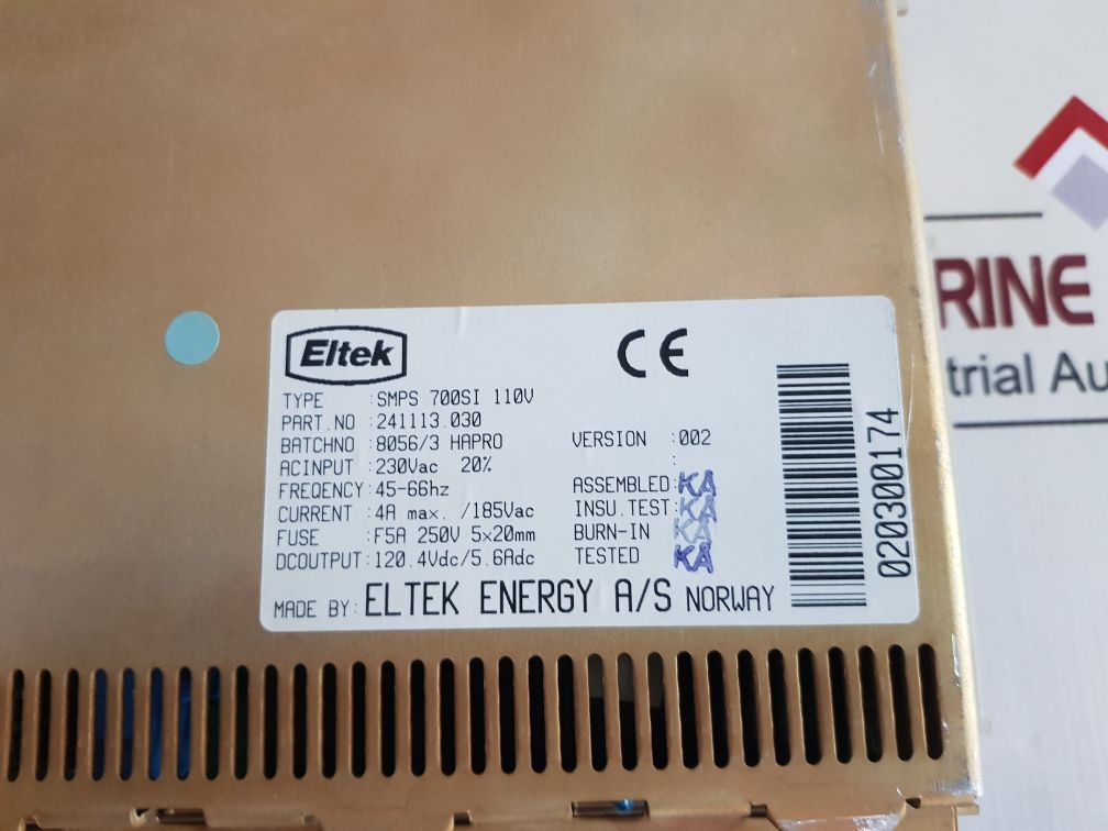 Eltek Smps 700 Power Supply 241113.030 Smps 700Si 110V