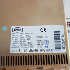 Eltek Smps 700 Power Supply 241113.030 Smps 700Si 110V