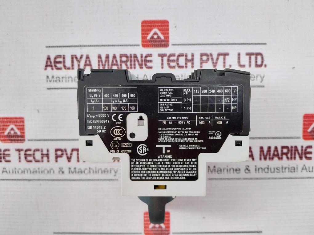 Eaton Xtpr001Bc1 Manual Motor Starter 50 Hz