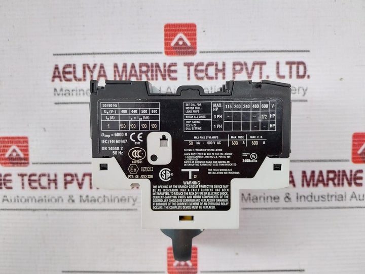 Eaton Xtpr001Bc1 Manual Motor Starter 50 Hz