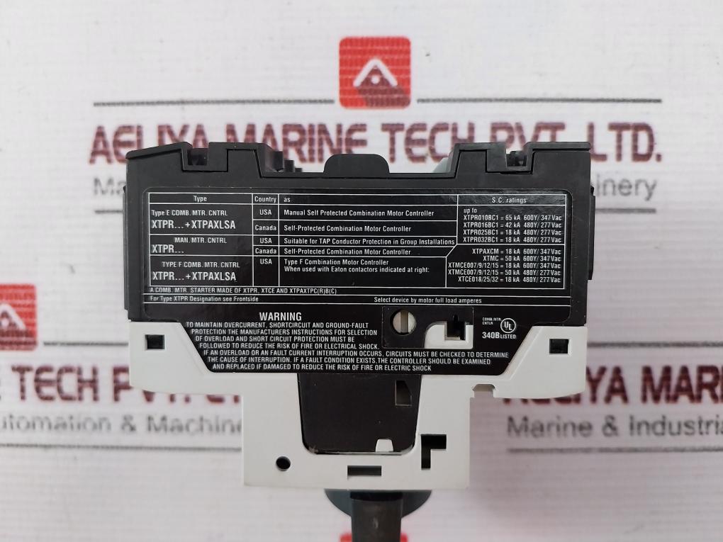 Eaton Xtpr001Bc1 Manual Motor Starter 50 Hz