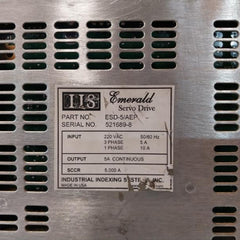 Emerald Esd-5/Aep Servo Drive 220Vac 3 Phase 5A, 24Vdc, 10A Max
