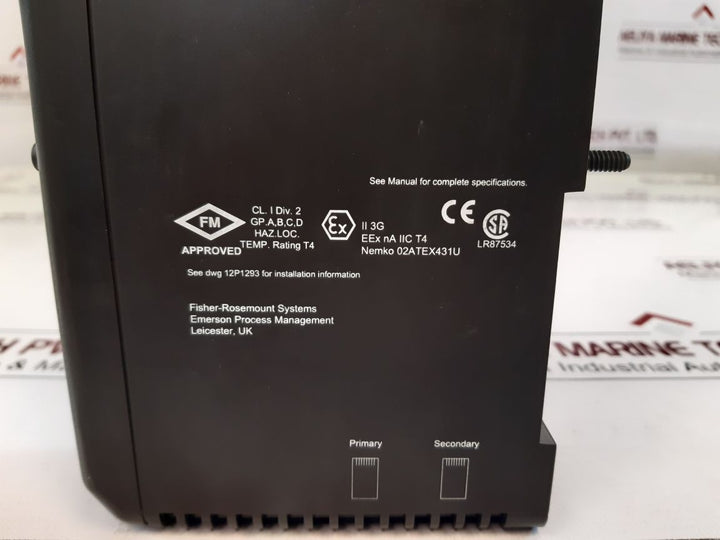 Emerson Deltav 12P3439X012 Md Plus Controller Rev A 5 Vdc 1.4A Kj2003X1-bb1