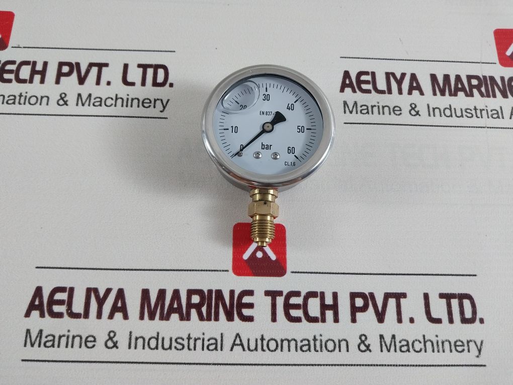 En 837-1 Pressure Gauge Cl. 1.6 0-60 Bar 1/4" Bsp