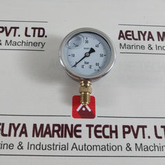 En 837-1 Pressure Gauge Cl. 1.6 0-60 Bar 1/4" Bsp