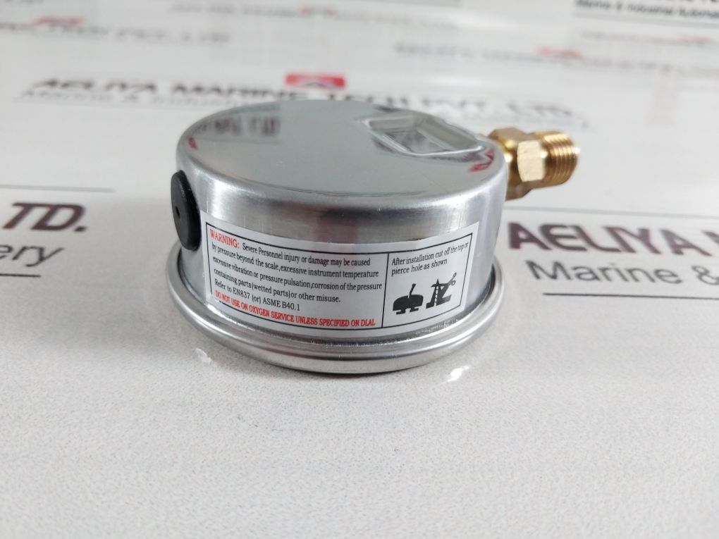 En 837-1 Pressure Gauge Cl. 1.6 0-60 Bar 1/4" Bsp