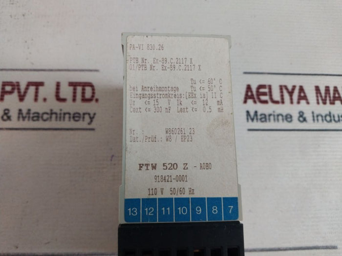 Endress+Hauser Ftw 520 Limit Control Unit