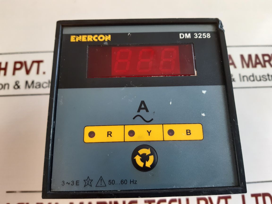Enercon Dm 3258 Digital Panel Meter Ct 600/5A