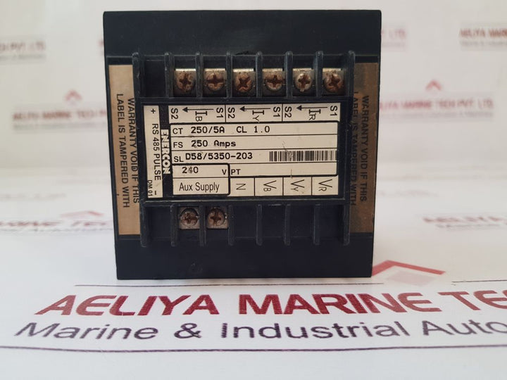 Enercon Dm 3258 Digital Panel Meter Ct 250/5A