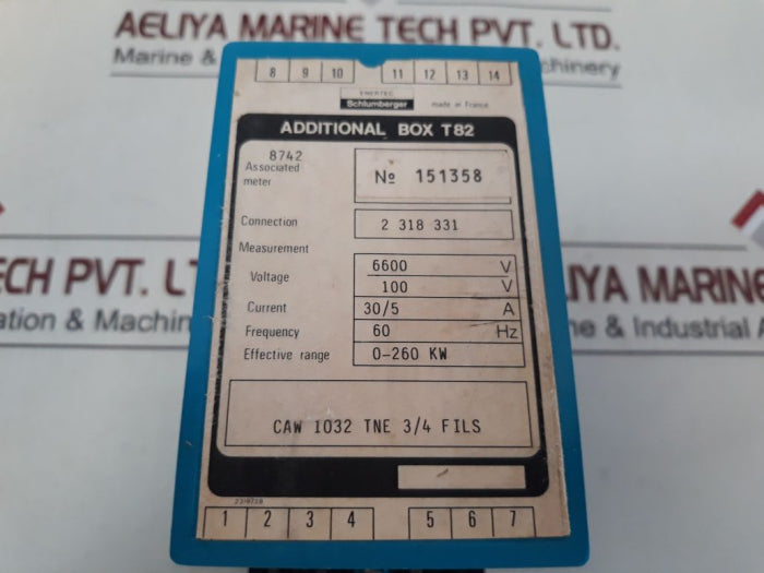 Enertec Caw 1032 Tne 3/4 File Additional Box T82 6600V 100V