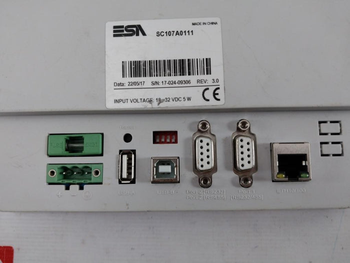 Esa Sc107A0111 Touch Screen Hmi Operator Panel Rev 3.0 18-32 Vdc 5W