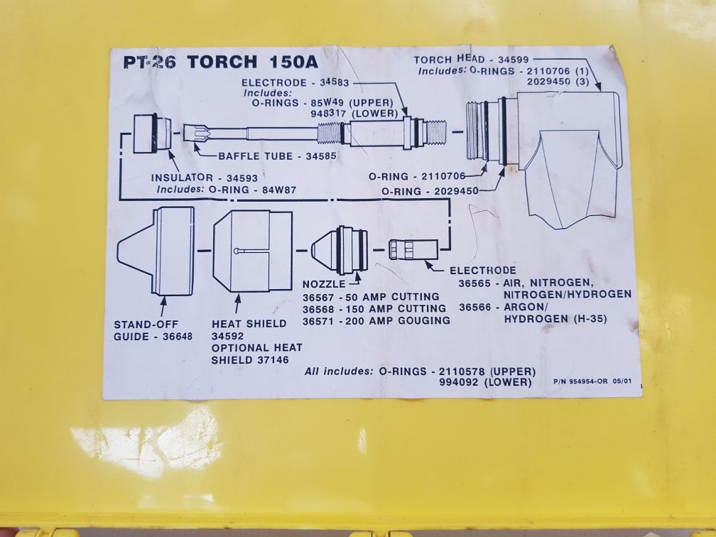 Esab Pt-26 Nozzel Spare Parts Kit