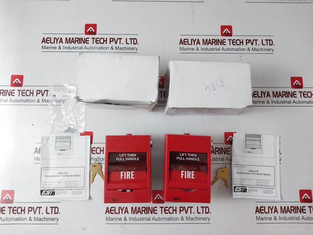 Est Siga-278 Manual Pull Red Fire Alarm Station 235139P