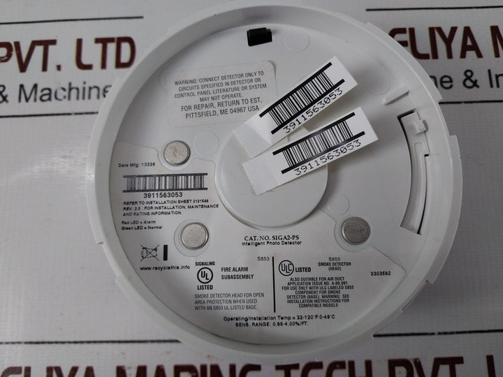 Est Siga2-ps Intelligent Photoelectric Smoke Detector