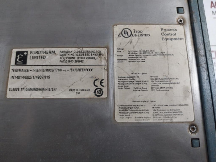 Eurotherm Pv-x Sp-w Process Control Chassis 90-265Vac, 45-65Hz, 25Va