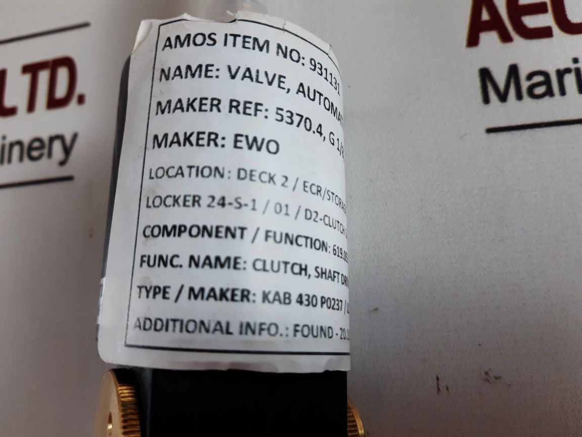 Ewo 5370.4 Condensate Auto Drain Valve