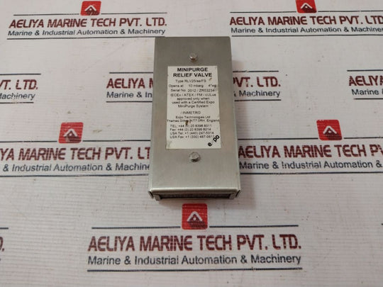 Expo Technologies Rlv25/Ss/Fs Minipurge Relief Valve 10 Mbarg 4