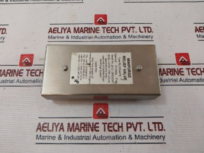 Expo Technologies Rlv25/Ss/Fs Minipurge Relief Valve 10 Mbarg 4