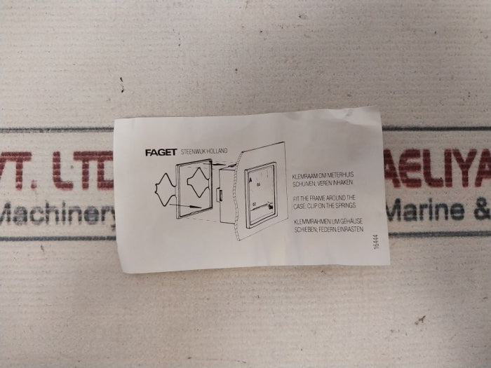 Faget 16444 Analog Panel Meter 0-10 Bar