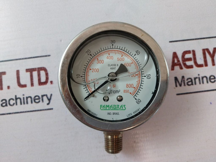 Famabras 14105-1 Pressure Gauge 0-60 Kgf/Cm2