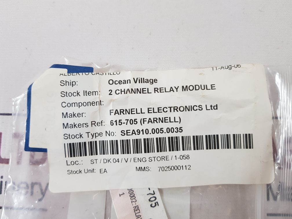Farnell Electronics Sd3-2060-03 2 Channel Relay Module