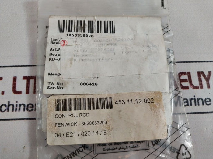 Fenwick 3628083200 Control Rod 4002263326