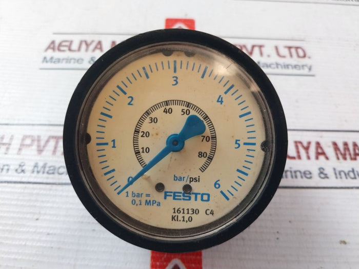 Festo 161130 Pressure Gauge 0-80 Psi