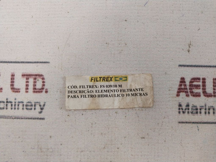 Filtrex Fs 039/10 M Filter Element Hydraulic Unit Sa23c2e1b