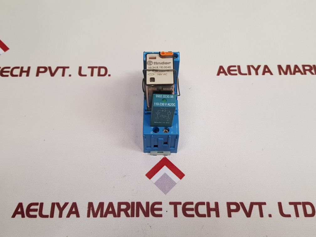 Finder 55.34.8.110.0040 Relay Coil With Socket 94.04 10A 250V