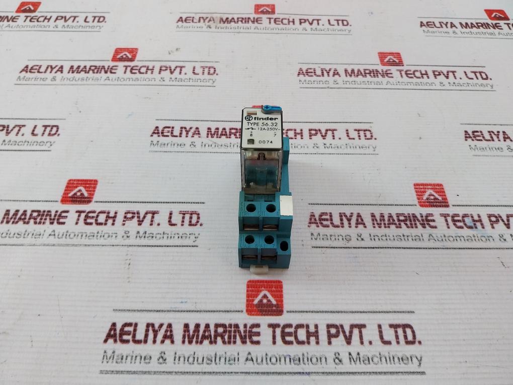 Finder 56.32 Relay With 96.72 Base 12A-250Vac