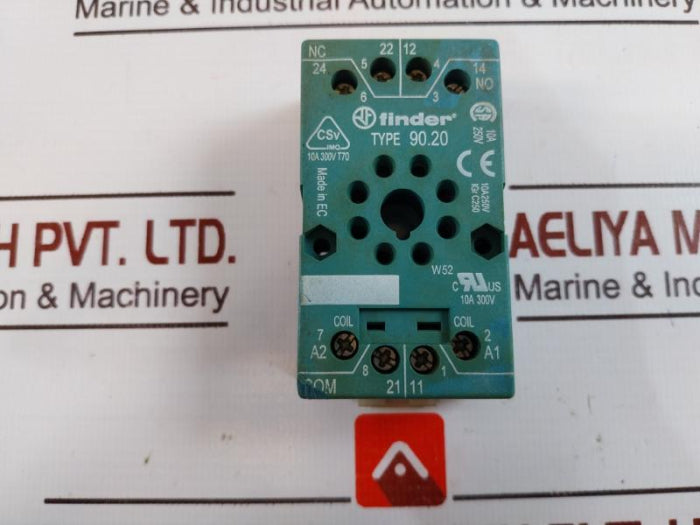 Finder 60.12.9.024.0040 Relay With 90.20 Base 24V Dc