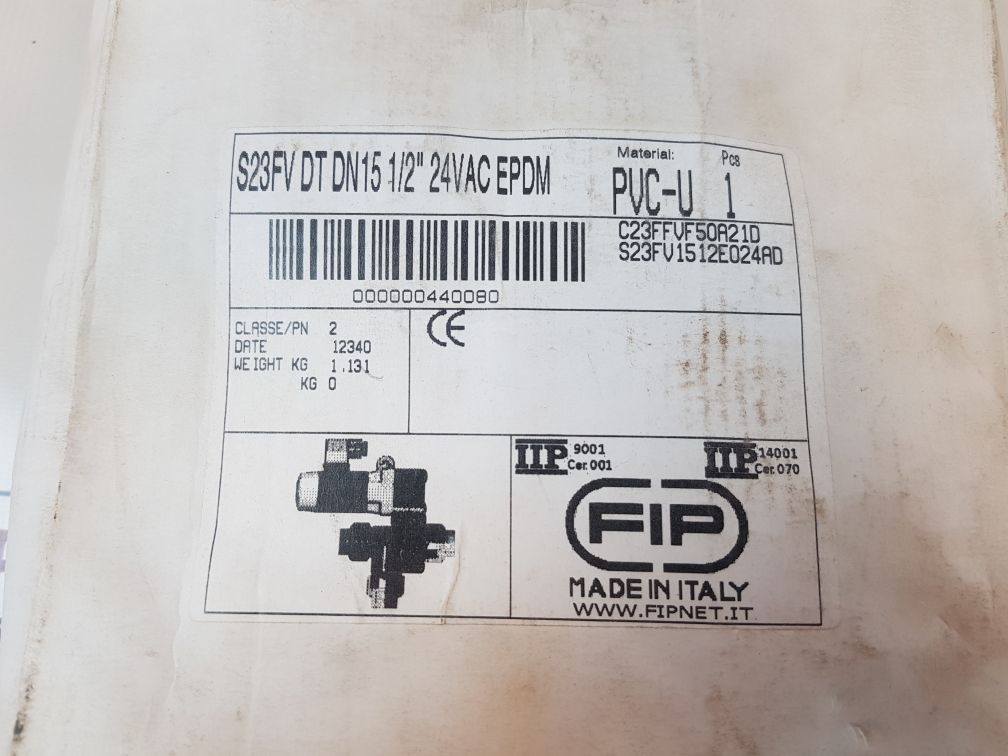 Fip S23Fv Dt Dn15 1/2" 24Vac Epdm Two Way Solenoid Valve
