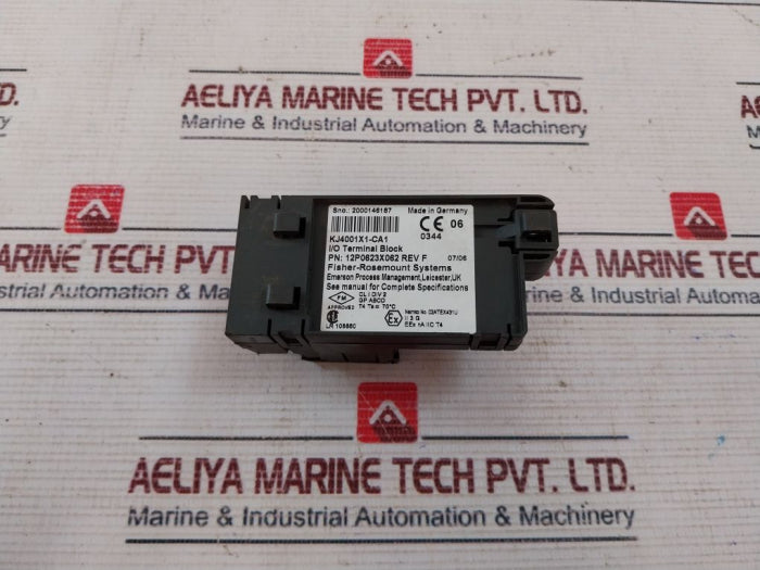 Fisher-rosemount Kj4001X1-ca1 I/O Terminal Block 12P0623X062