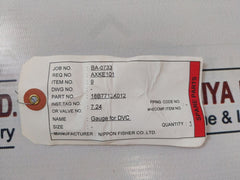 Fisher 18b7713x012 Press Gauge 0-160psi
