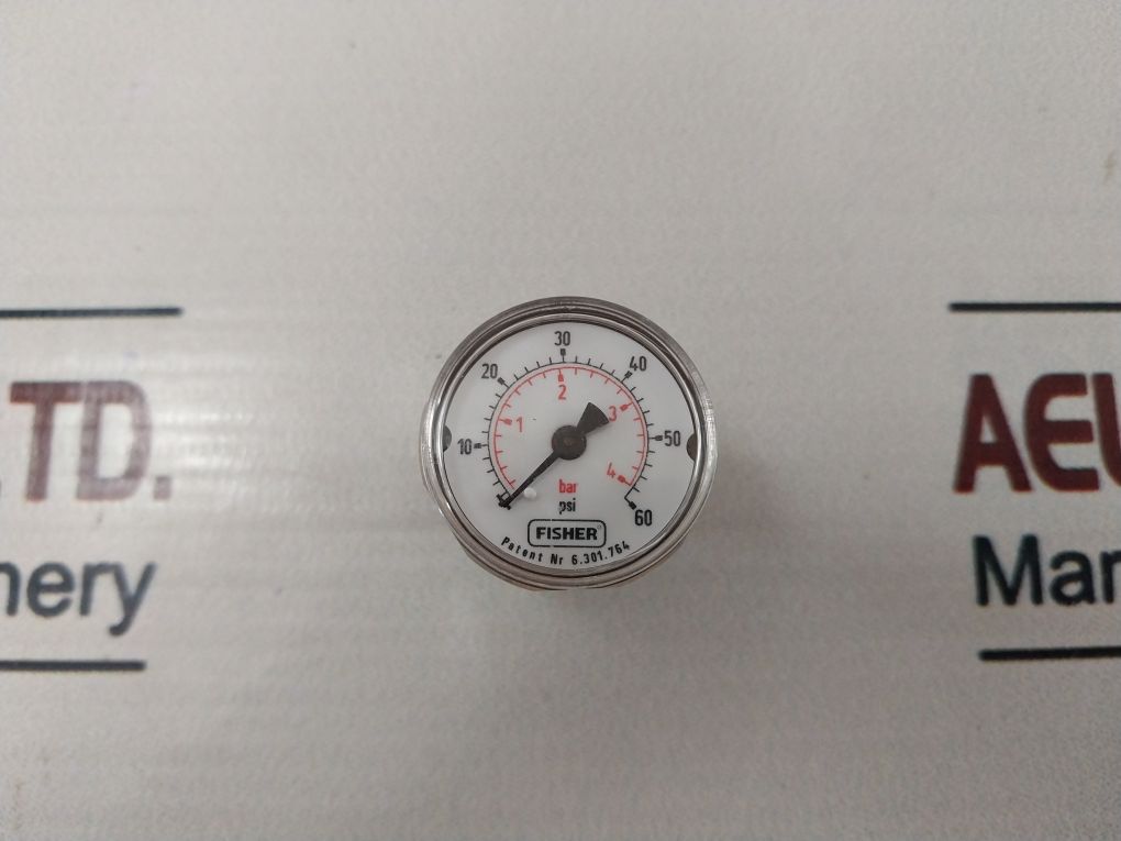 Fisher 18B7713X032 Pressure Gauge 0-4 bar 1-Inch