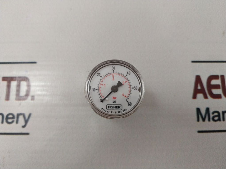Fisher 18B7713X032 Pressure Gauge 0-4 bar 1-Inch