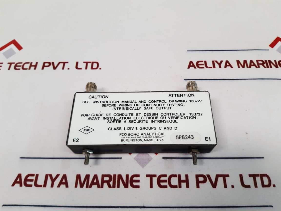 Foxboro Analytical 127845-2 Intrinsic Safety Barrier